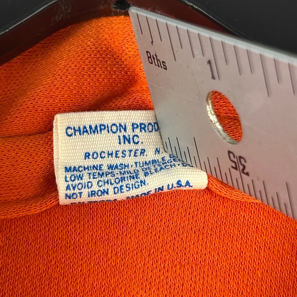 Vintage Champion Products Orange Polo Shirt XXL Made in USA 50/50 - Picture 4 of 10